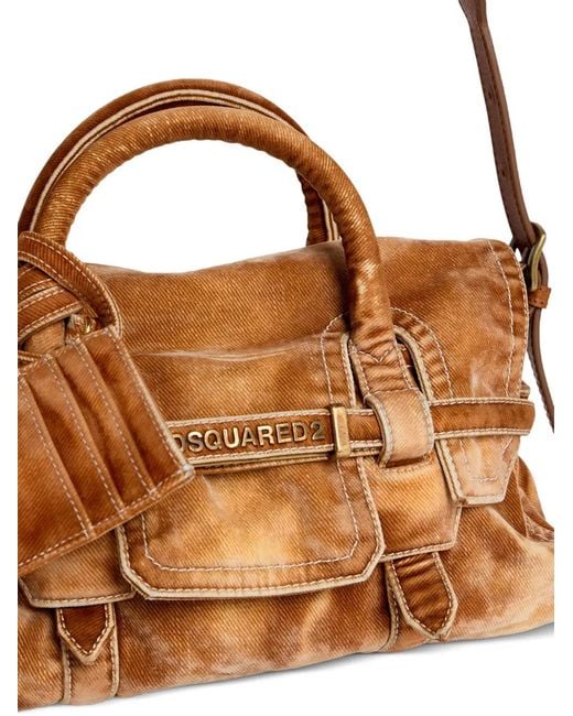 Borsa A Mano Twin di DSquared² in Natural
