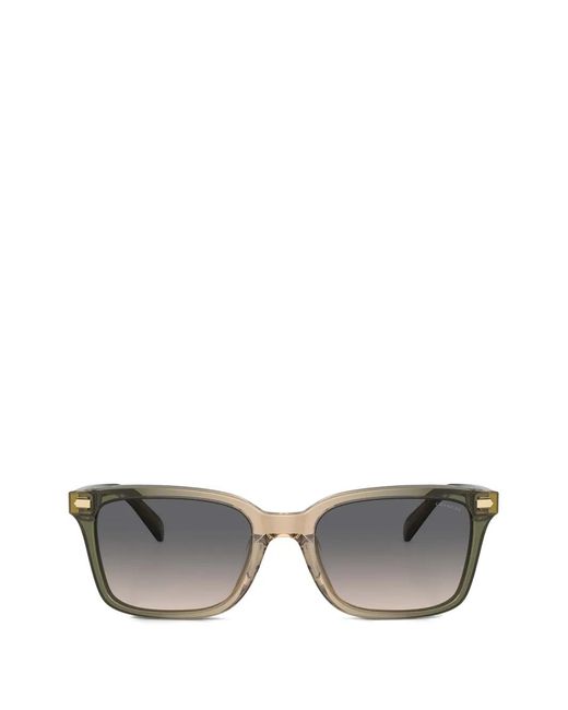COACH Gray Gradient-Lens Rectangle-Frame Sunglasses for men