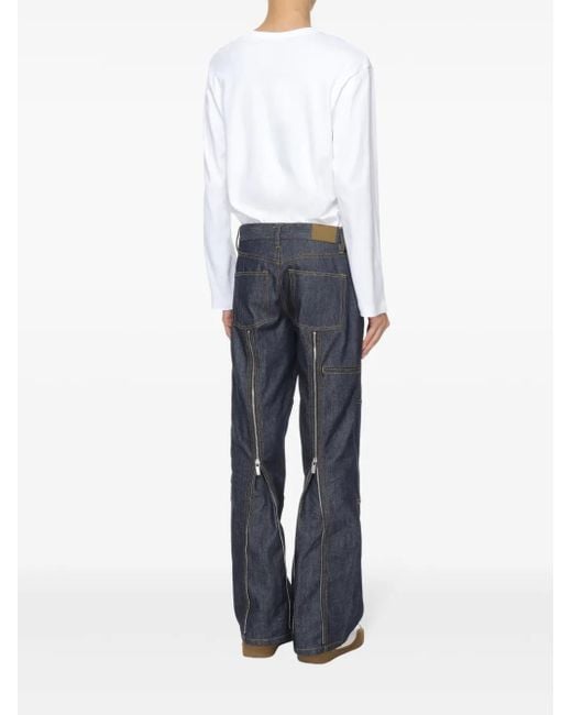 Helmut Lang White Logo-Embroidered T-Shirt for men