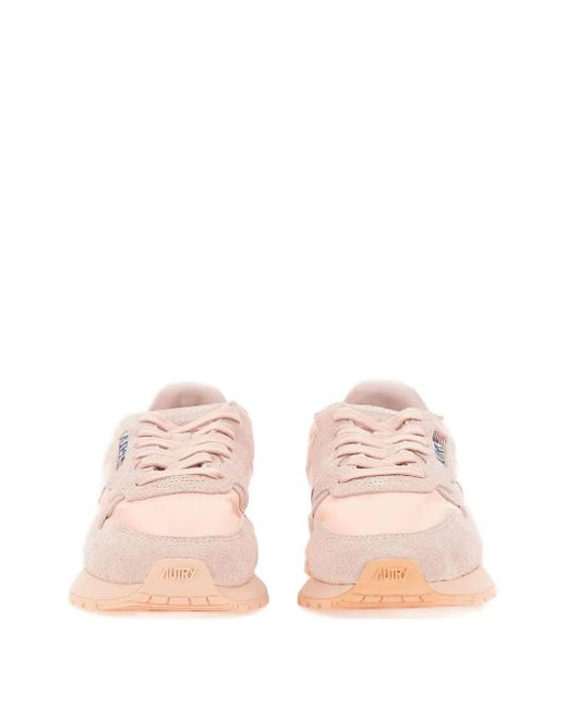 Autry Pink Panelled Sneakers