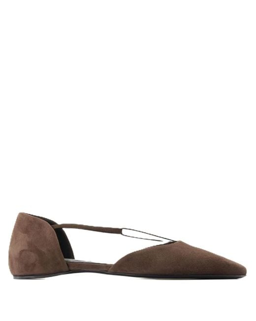 Totême  Brown T-Strap Ballerinas