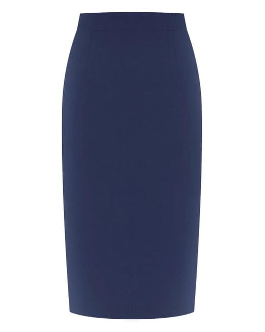 Alberta Ferretti Blue Pencil Skirt