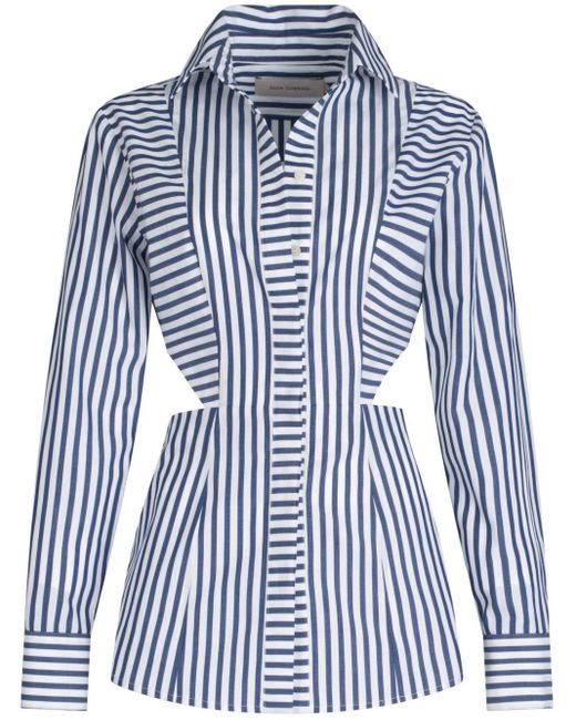 Silvia Tcherassi Blue Fergie Striped Shirt