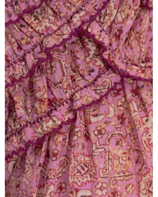 Isabel Marant Pink Midikleid mit Blumen-Print