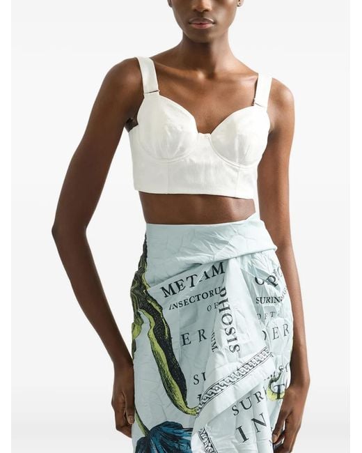 Erdem White Corset Bra Top