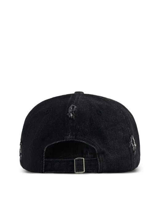 OTTOLINGER Black Distressed Slogan-Print Baseball Cap