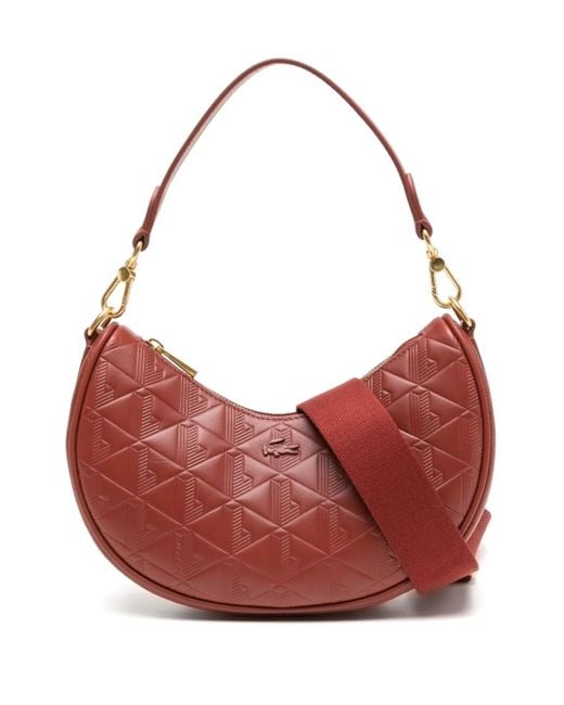 Lacoste Red Maheki Half Moon Crossbody Bag