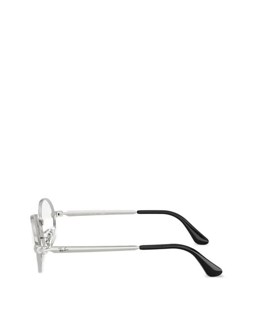 Ray-Ban White Round-Frame Glasses