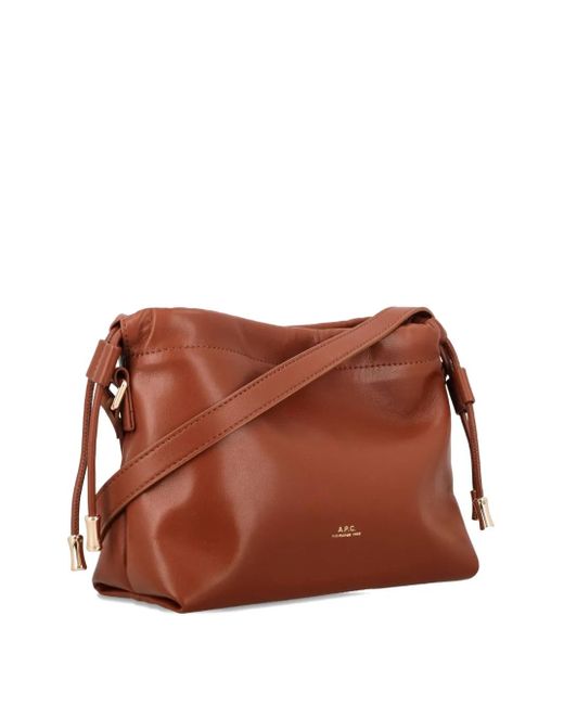 A.P.C. Drawstring Tote Bag in Brown | Lyst