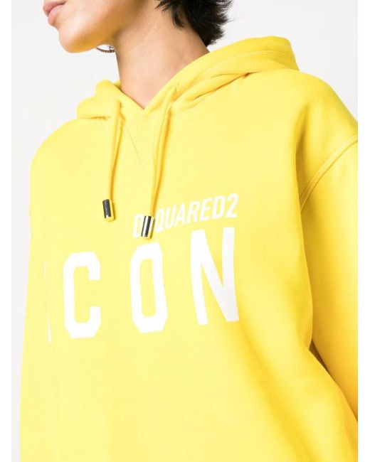 DSquared² Yellow Icon Cool Hoodie