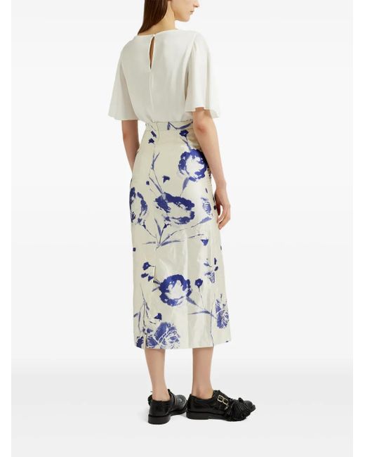 Erdem White Draped T-Shirt