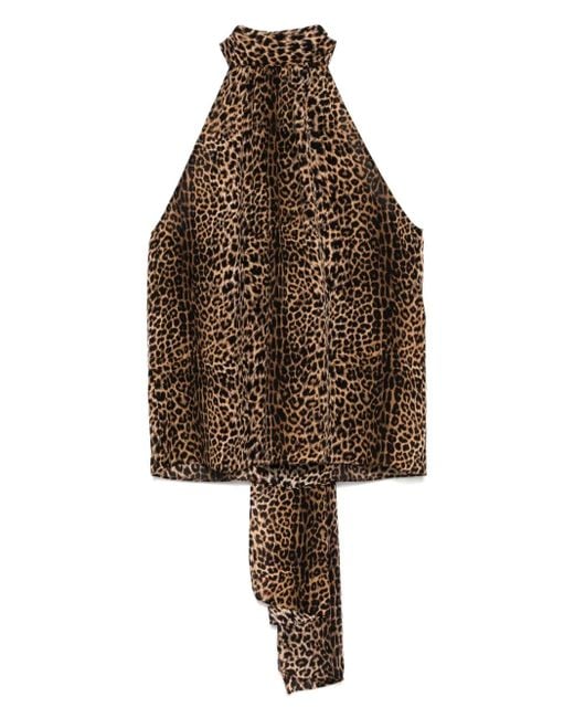 Tom Ford Brown Leopard-Print Tank Top