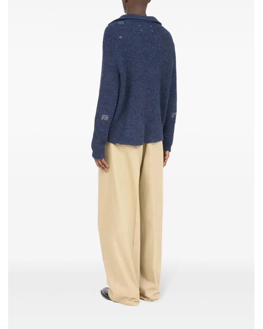 Maison Margiela Blue Summer Shetland Sweater for men