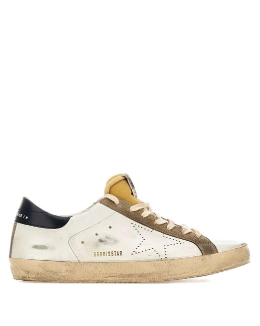Golden Goose Deluxe Brand Multicolor "Super Star" Leather Upper Foam Tongue Skate Star Shiny Leather Heel for men