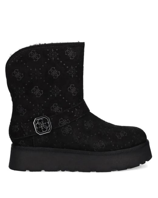 Guess Black Dolsay Suede Ankle Boots