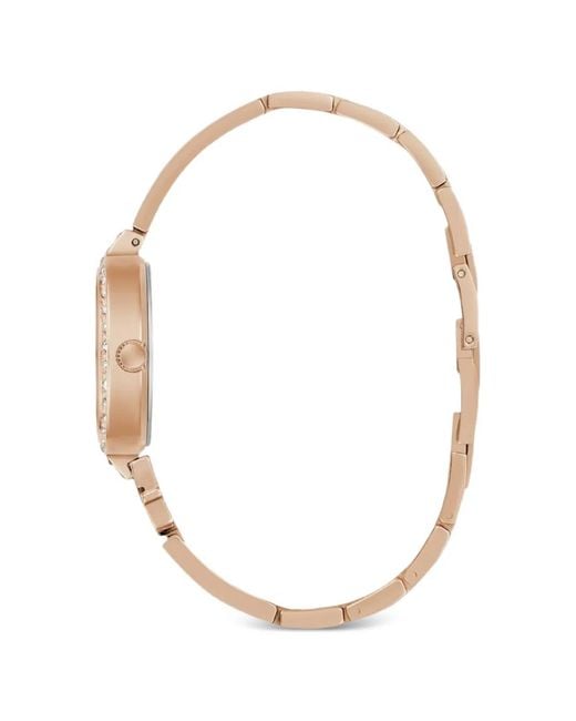 Guess White Ladies Giselle Crystal-Embellished 28Mm Watch