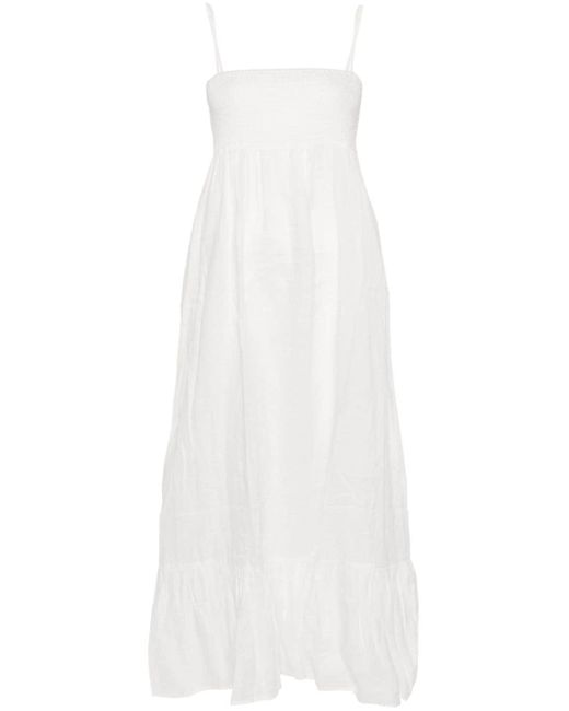 Mc2 Saint Barth White Jemma Maxi Dress
