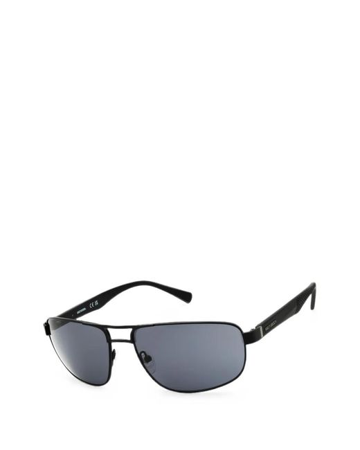 Harley Davidson Blue Rectangle-Frame Sunglasses for men