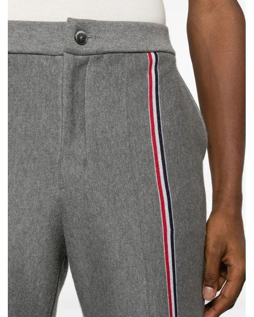 Thom Browne Gray Rwb Stripe Bermuda Shorts for men