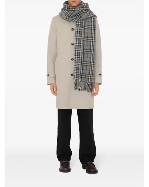 Burberry リバーシブル チェック スカーフ Gray