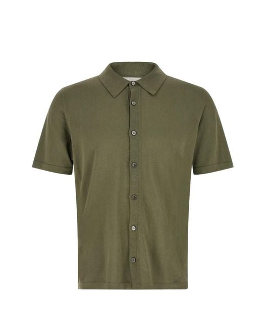 Roberto Collina Green Knitted Cotton Shirt for men