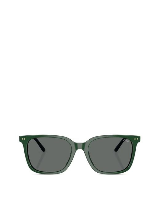 Polo Ralph Lauren Gray Square Frame Sunglasses for men