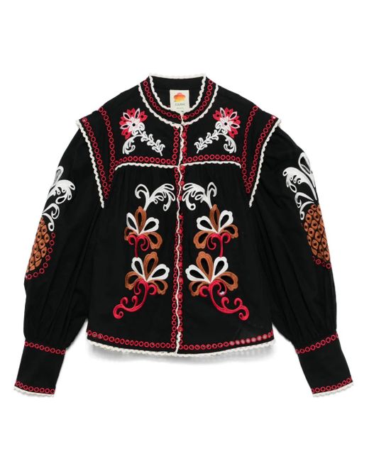 Farm Rio Mandala Richilieu ブラウス Black