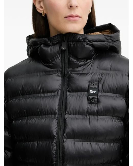 Blauer Black Hooded Padded Jacket