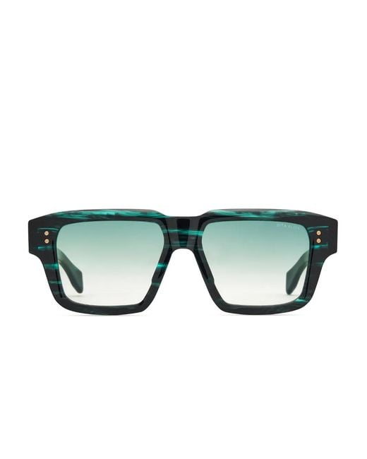 Dita Eyewear Green Eliux Square-Frame Sunglasses