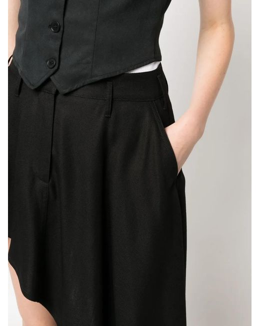 Stella McCartney Black Asymmetric High-Waist Skirt