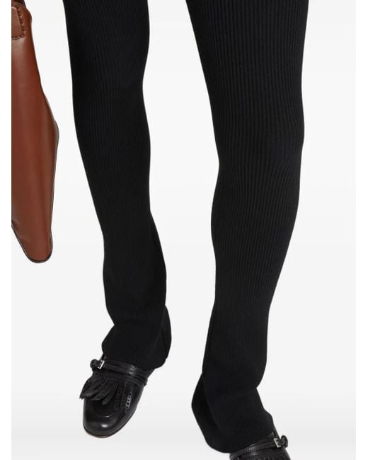 Ermanno Scervino Geribbelde Flared Legging in het Black