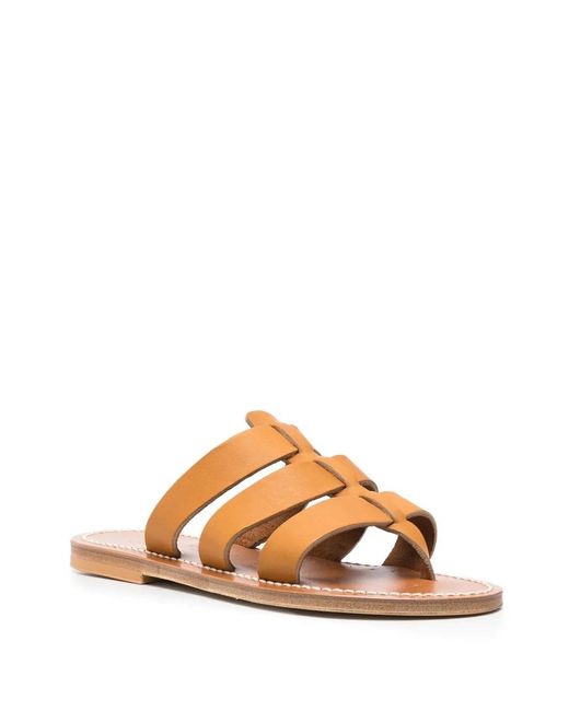 K. Jacques Brown Dolan Flat Sandals