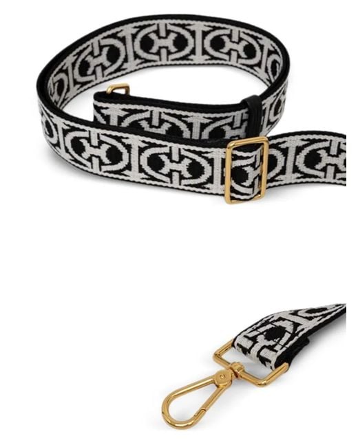 Coccinelle Black Patterned Bag Strap