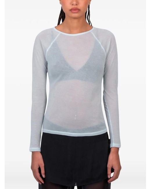 Paloma Wool Gray Hiro Long-Sleeve Top