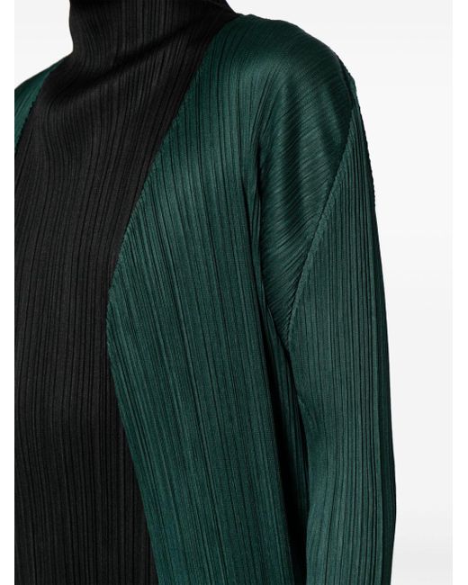 Abrigo con diseño abierto Pleats Please Issey Miyake de color Green