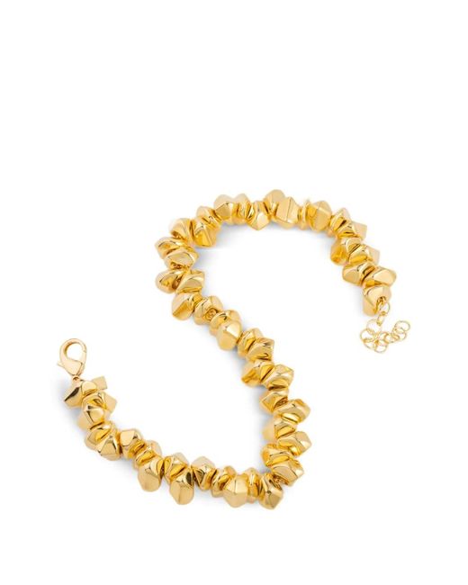 FEDERICA TOSI Metallic Lace Smalll Stone Necklace