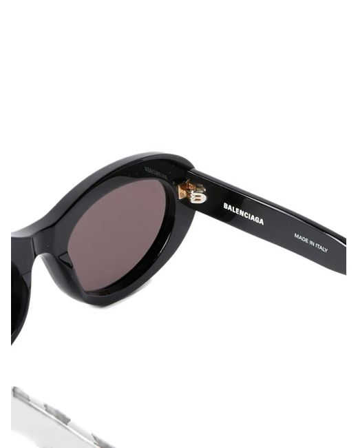 Balenciaga Black Bb-Plaque Sunglasses