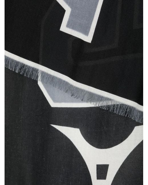 Givenchy Black Logo-Print Lightweight Scarf for men