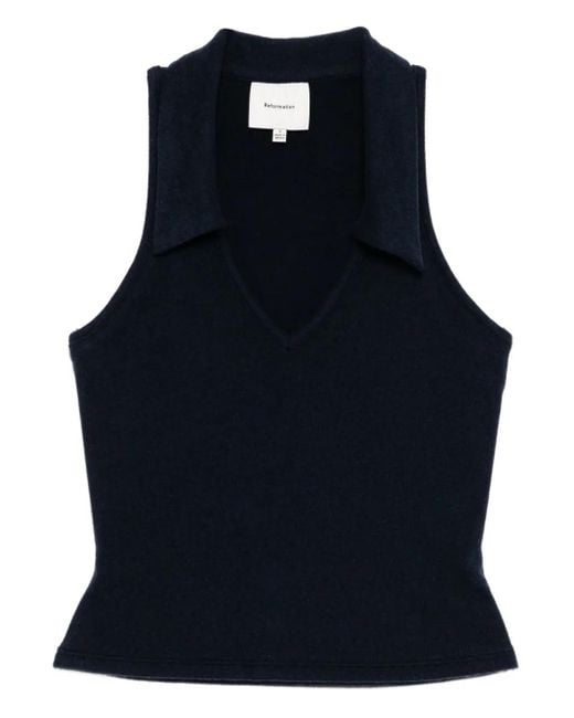Reformation Blue Austine Top