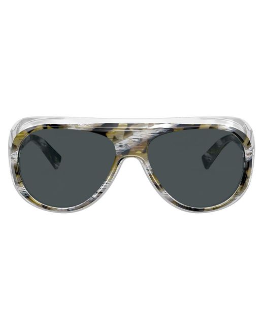 Marble oversized sunglasses Alain Mikli en coloris Brown