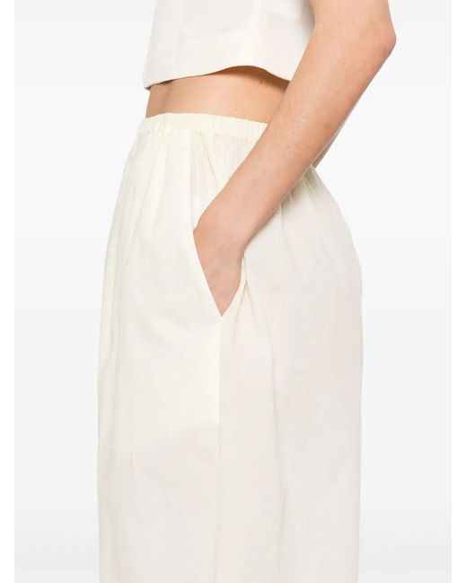 Elena Velez White Praire Bermuda Shorts