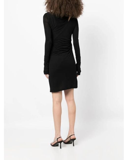 Helmut Lang Black Cutout Bodycon Dress