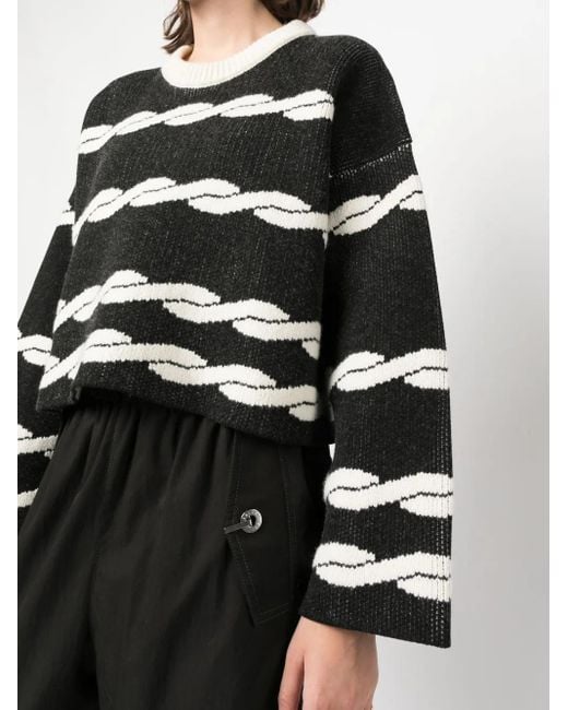 IRO Cropped Trui in het Black