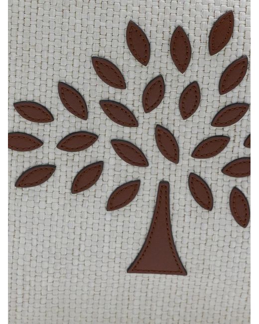 Mulberry Natural Tree-Motif Woven Tote Bag