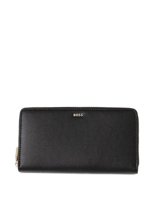 Boss Black Zip-Around Leather Wallet