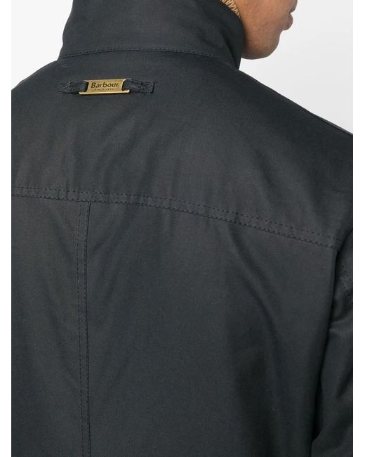 Barbour Black Ogston Waxed Cotton Jacket for men