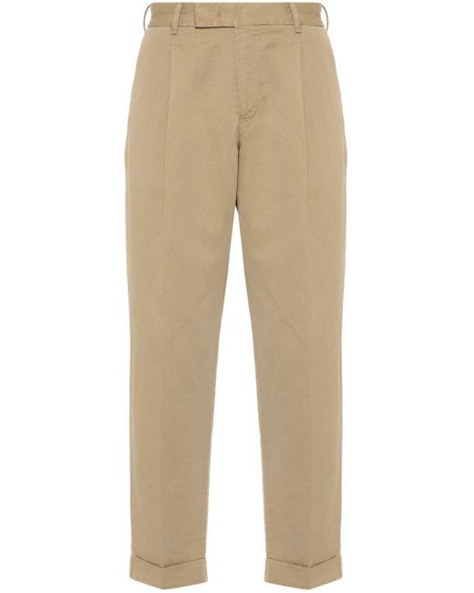 PT Torino Natural Slim-fit Cotton Trousers for men