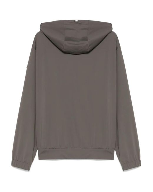 Herno Gray Zip Hoodie for men