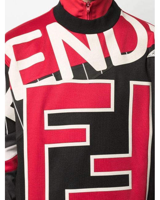 Fendi Logo-print Sweatshirt in Red for 