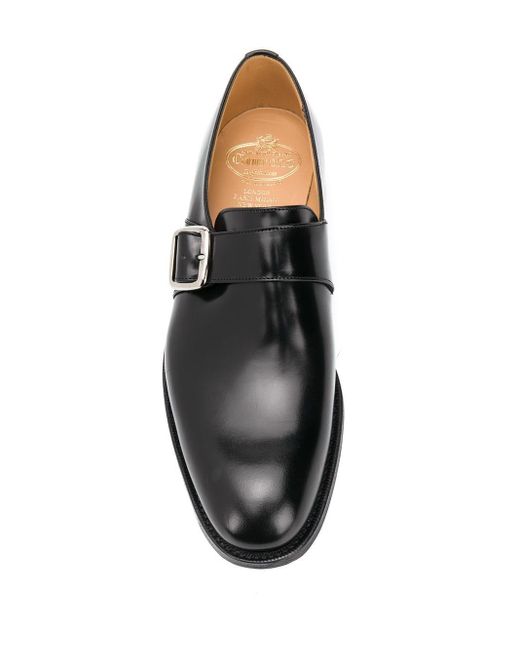 Zapatos monk Lisbon Churchs de Cuero de color Negro para hombre Hombre Zapatos de Zapatos sin cordones de Zapatos con hebilla 